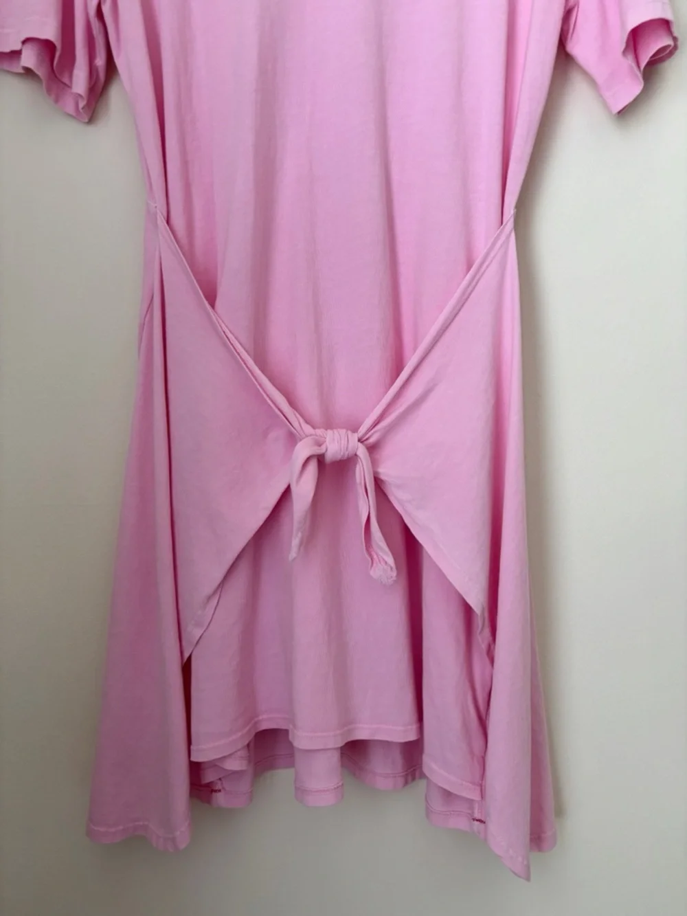 Xirena Pink Tie Front T Shirt Emme Dress Medium Summer Classic - Picture 4 of 9